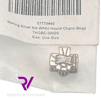 New In Package Trollbeads Elfbeads 925 Sterling Silver THE WHITE HOUSE BEAD
