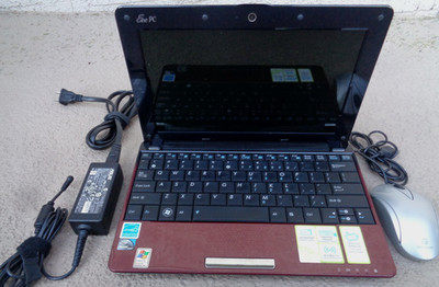 ASUS EEE PC 1005HA MINI NOTEBOOK LAPTOP RESET WINDOWS XP W/AC ADAPTER AND MOUSE