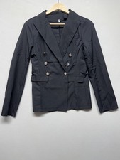 Women s Black Blazer Double Breasted Gold Button Front Size S NWOT