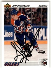 Jeff Beukeboom 1991-92 Upper Deck Auto #394 IN PERSON Edmonton Oilers
