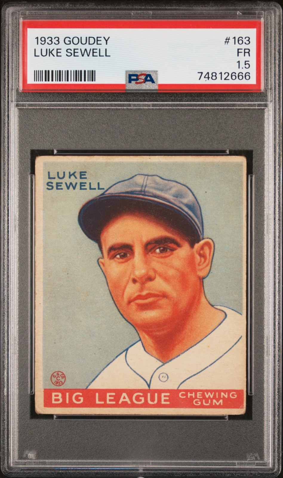 1933 Goudey #163 Luke Sewell PSA 1.5
