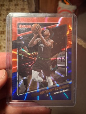2021-22 Donruss Anthony Edwards Red Blue Laser #3/15 