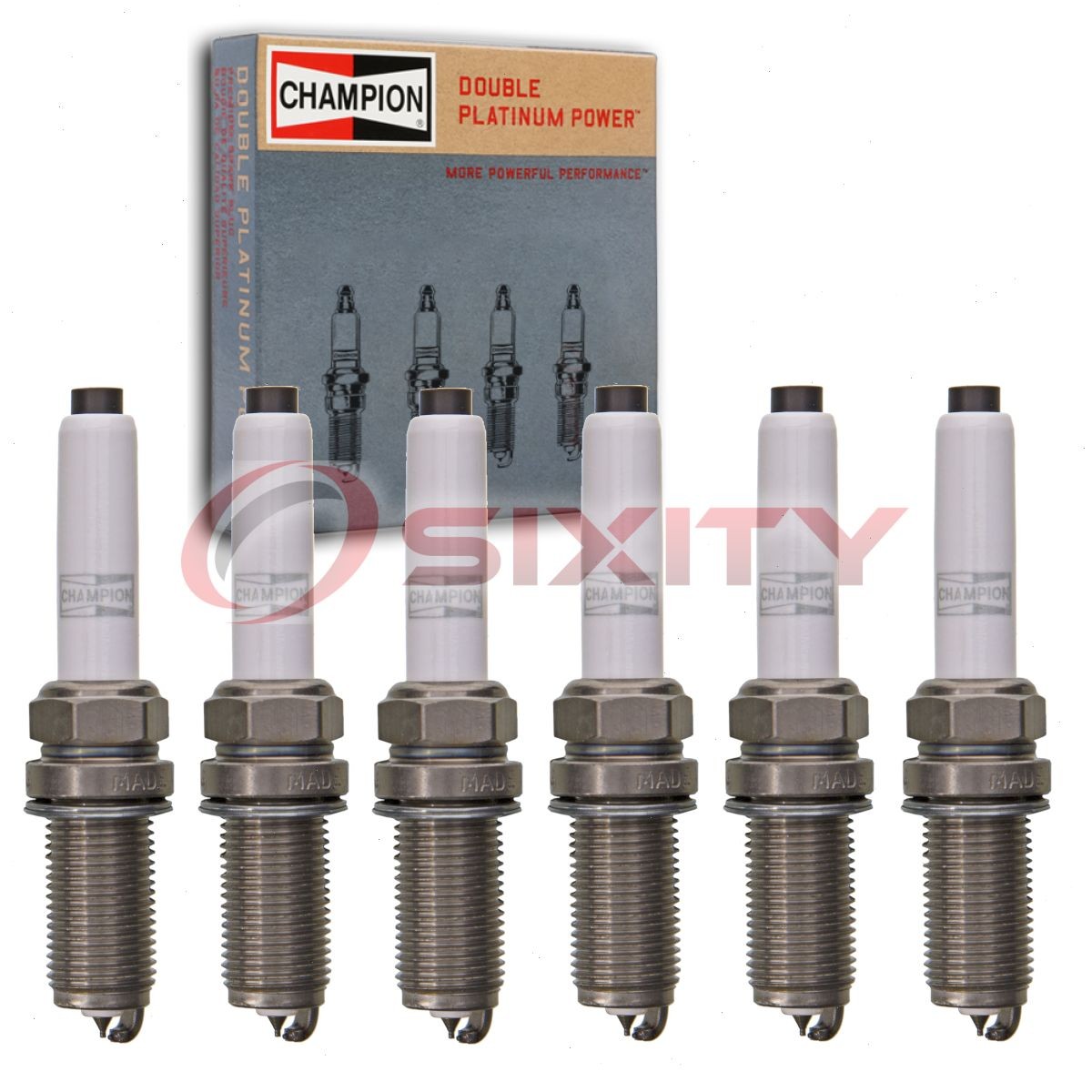 6 pc Champion Double Platinum Spark Plugs for 2015-2018 Porsche Cayenne 3.6L zj