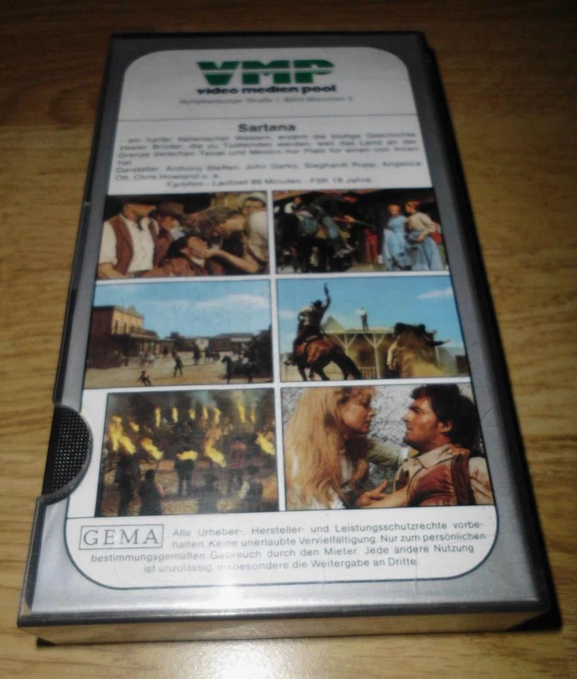 Sartana - VMP Glasbox Blaupunkt Cover mit Bildern - Italo Western VHS Rarität - Bild 2 von 4