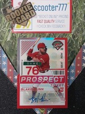 2024 PROSPECT EDITION Prospect Ticket~#62⭐BLAKE DUNN⭐ {RC}《RED AUTO》#/199~REDS