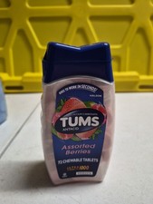 Tums Ultra Strength 1000 Assorted Berries Antacid Tablets, 72 Ct