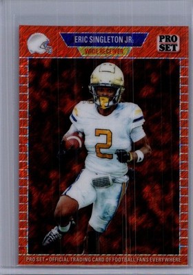 Eric Singleton Jr 2024 Leaf Football Collective 1/1 Pre Production Proof