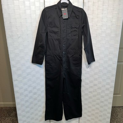 Levi's Womens Iconic Wide Leg Jumpsuit Meteorite Black Size Small Button Fly NWT