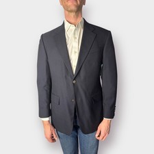 Oscar de la Renta Navy Wool Blazer