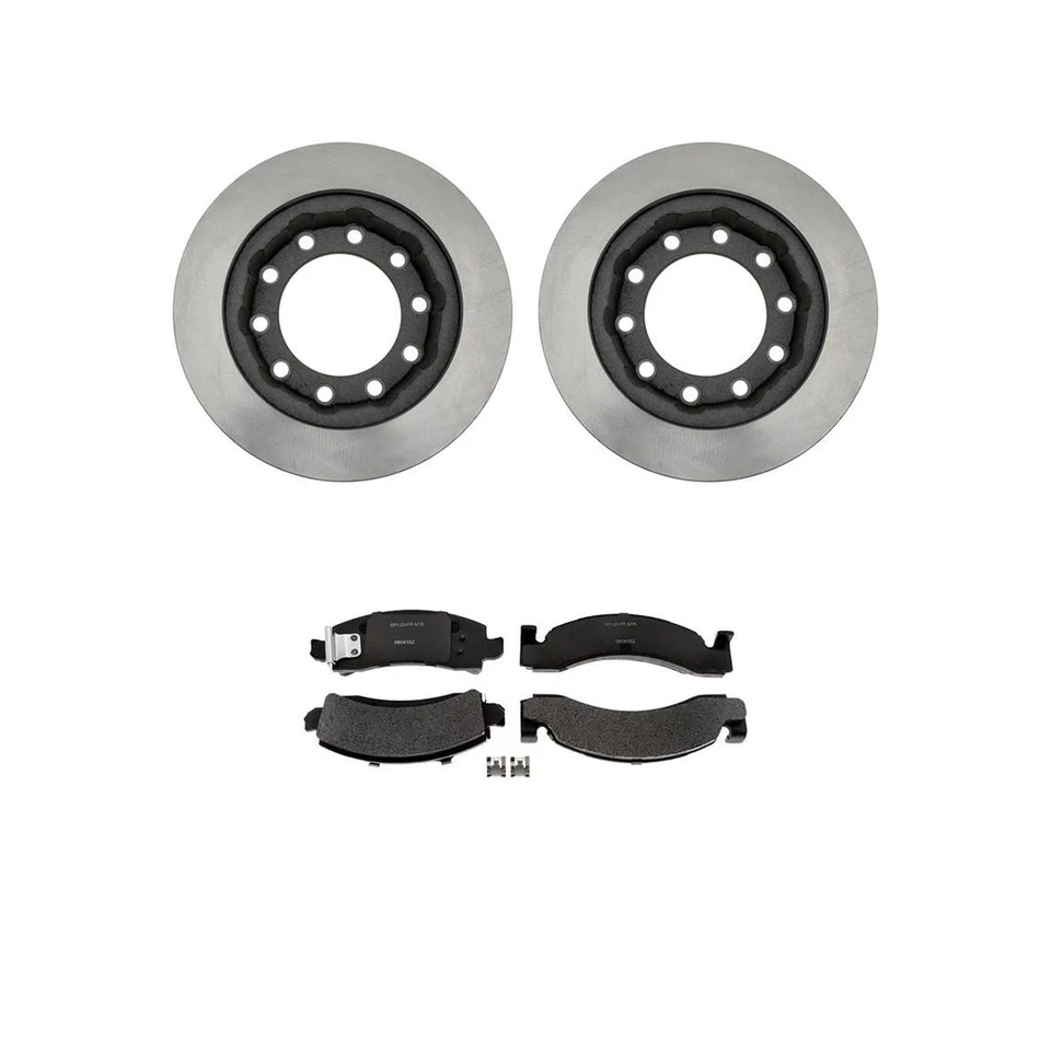 Kit de rotores de freno traseros pastillas de freno metálicas para Chevrolet C3500HD 1991-1993 Foto 2 de 4