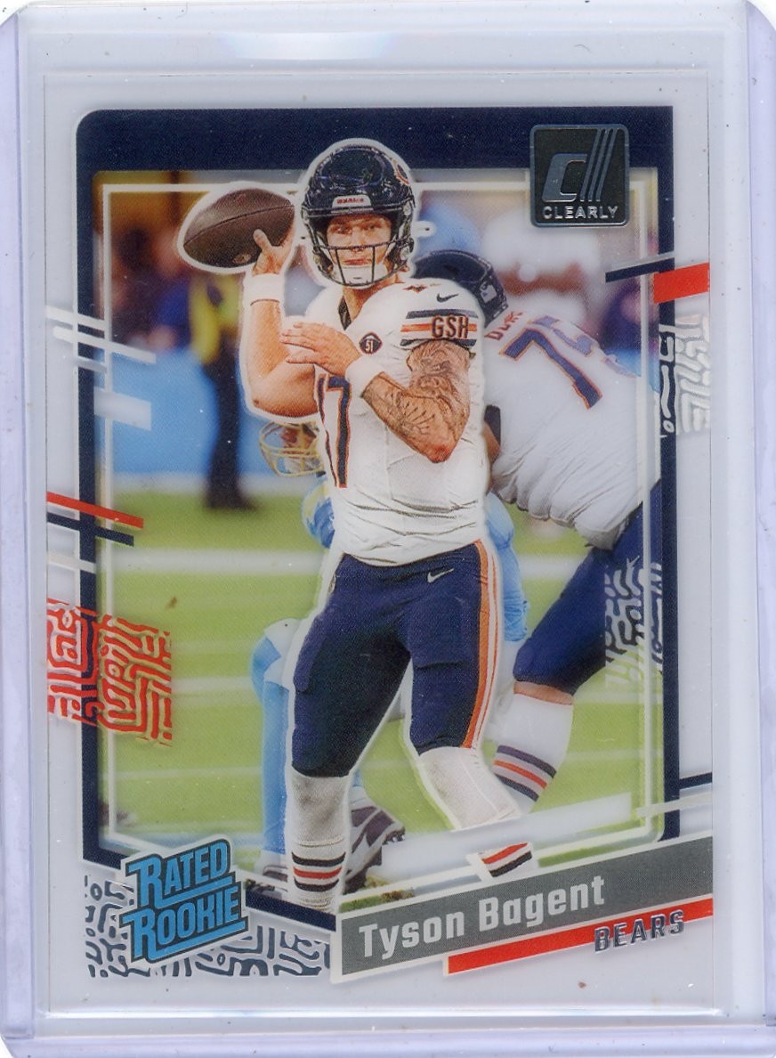Tyson Bagent 2023 Clearly Donruss #100 Chicago Bears