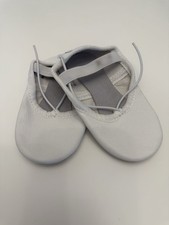 Girls Toddler White Leather Ballet Slippers New Size 10
