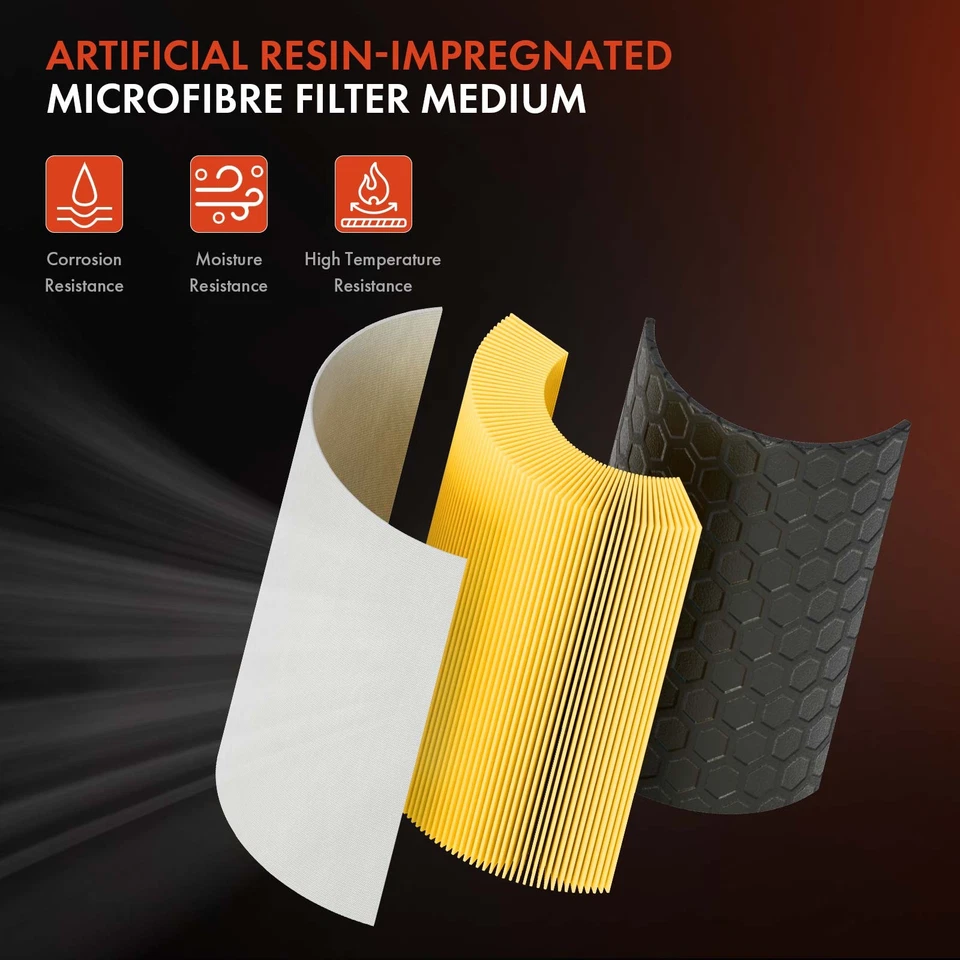 Filtro de aire del motor para Saab 9-5 1999-2009 L4 2,3 L V6 3,0 L DOHC 4572491 5173166 Foto 3 de 4