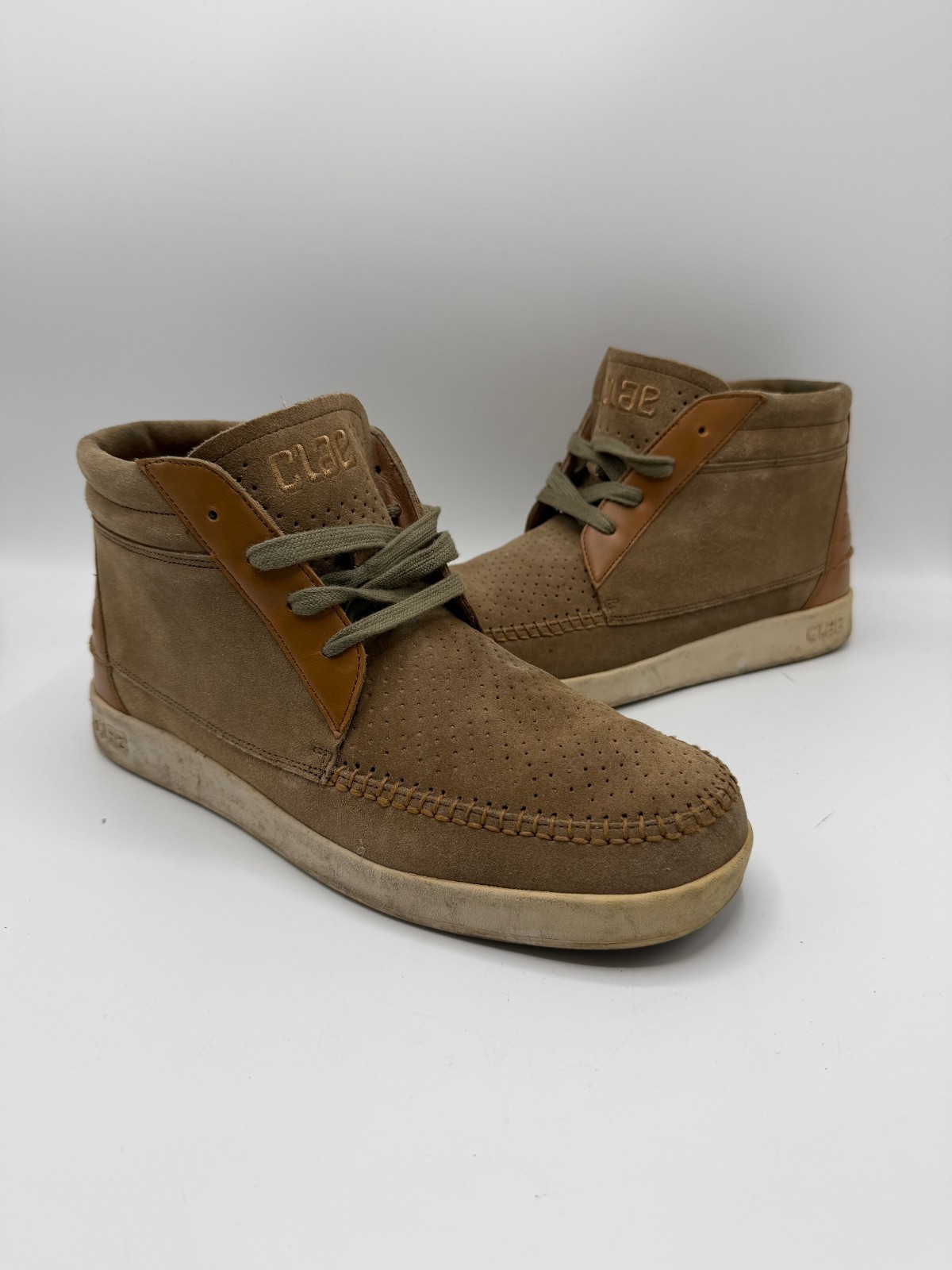 CLAE Romare Hi Lichen Suede Mens CLA01238 Size 11.5 Pre-Owned No Box