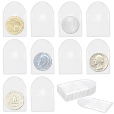 Vmiapxo 200 Pack Coin Sleeves for collectors, 2x2 Inch Clear Plastic Coin Pro...