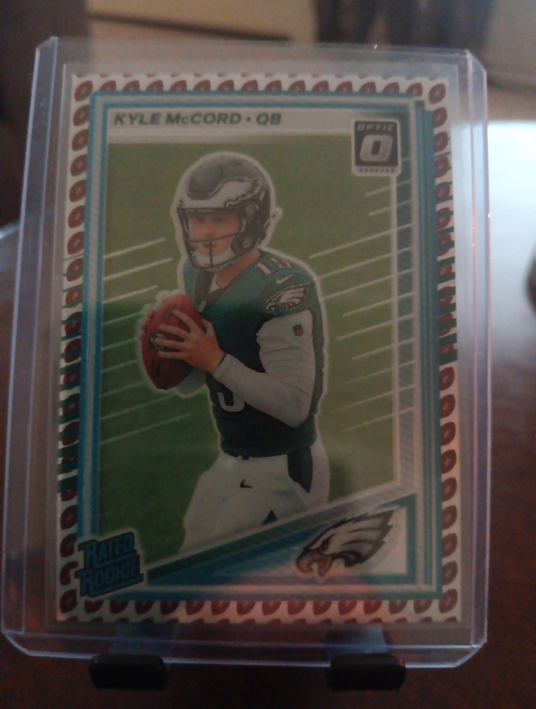 2025 Donruss Optic Preview #325 Kyle McCord Football Emoji RC SSP Eagles