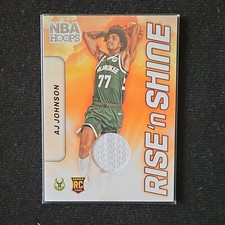 AJ Johnson RC Jersey Patch Rise N Shine NBA Hoops Bucks Rookie 🔥