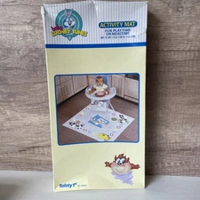 Vintage 1997 Safety 1st Baby Looney Tunes Vinyl Floor Activity Mat 48” X 48” NOS