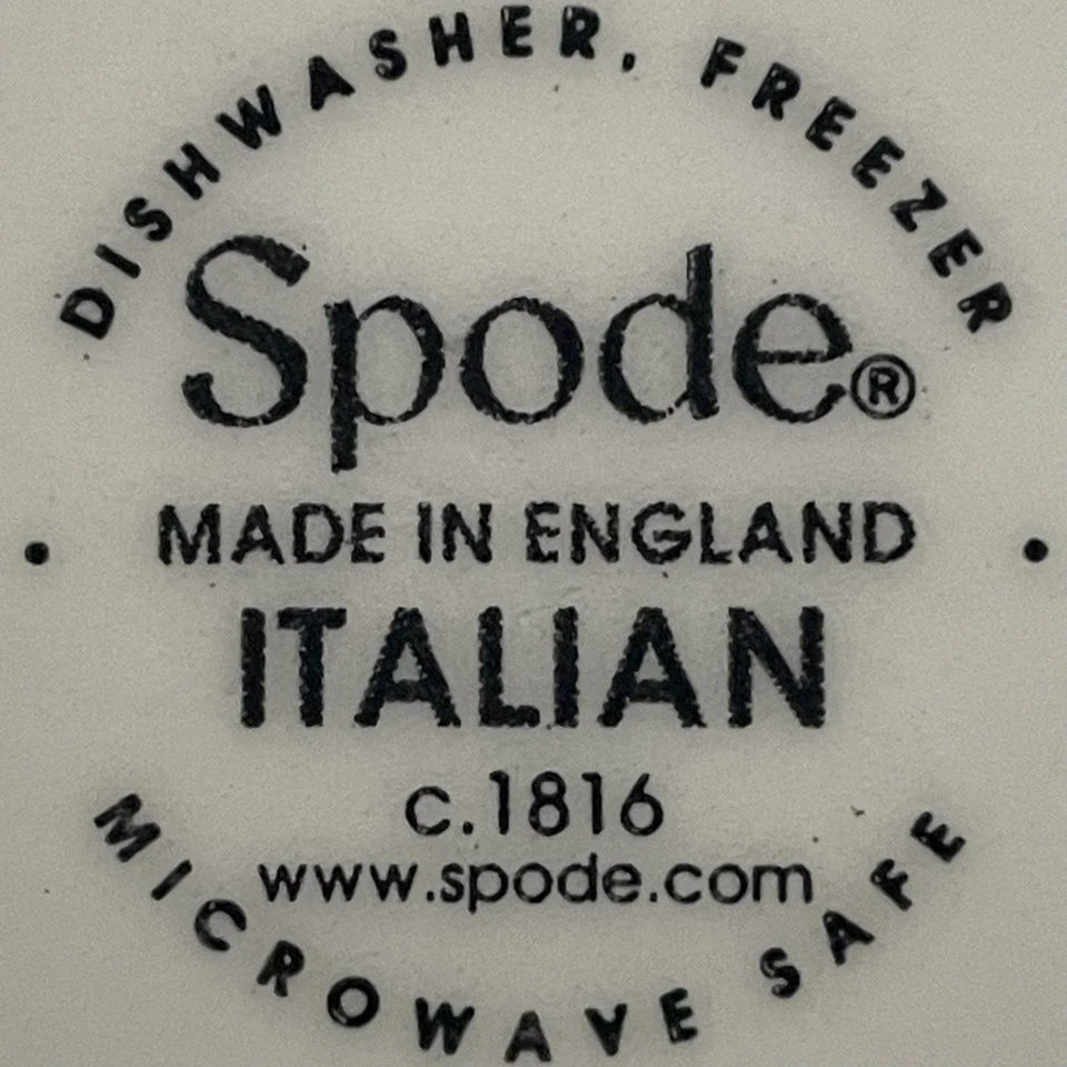 Platos de cena italianos Spode azules de 4 piezas años 80 hechos en Inglaterra de 10,5" de diámetro Foto 2 de 4