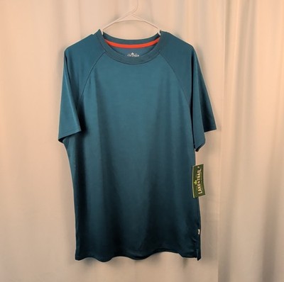 Lake & Trail Men's Recycled Polyester Tech Tee Quick Dry UPF 30 Blue L