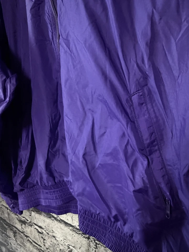 Vintage Lands' End Jacket Mens XL Purple The Squall Fleece Lined Made USA 90s - Image 3 of 4