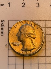 1967 Liberty Washington Quarter Dollar US Collectors Coin No Mint Mark VERY RARE