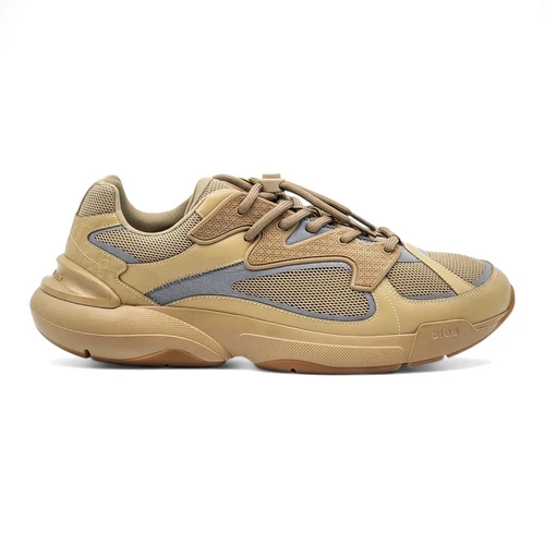 Baskets Dior B24 Maille et cuir Beige 46 13US