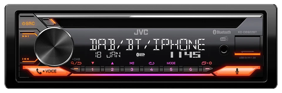 JVC Bluetooth MP3 USB DAB CD Autoradio für SsangYong Korando CK 2010-2013 - Bild 4 von 4