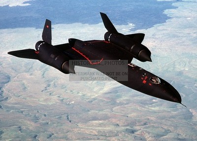 LOCKHEED SR-71A BLACKBIRD BEALE AIR FORCE BASE 1988 5X7 PHOTO