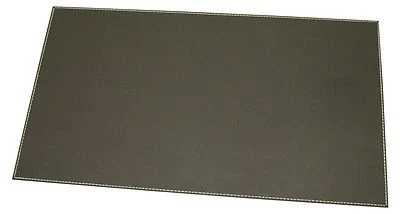 Schreibunterlage Schreibtischunterlage Echt Leder schwarz 90 x 50 WEIßE NAHT