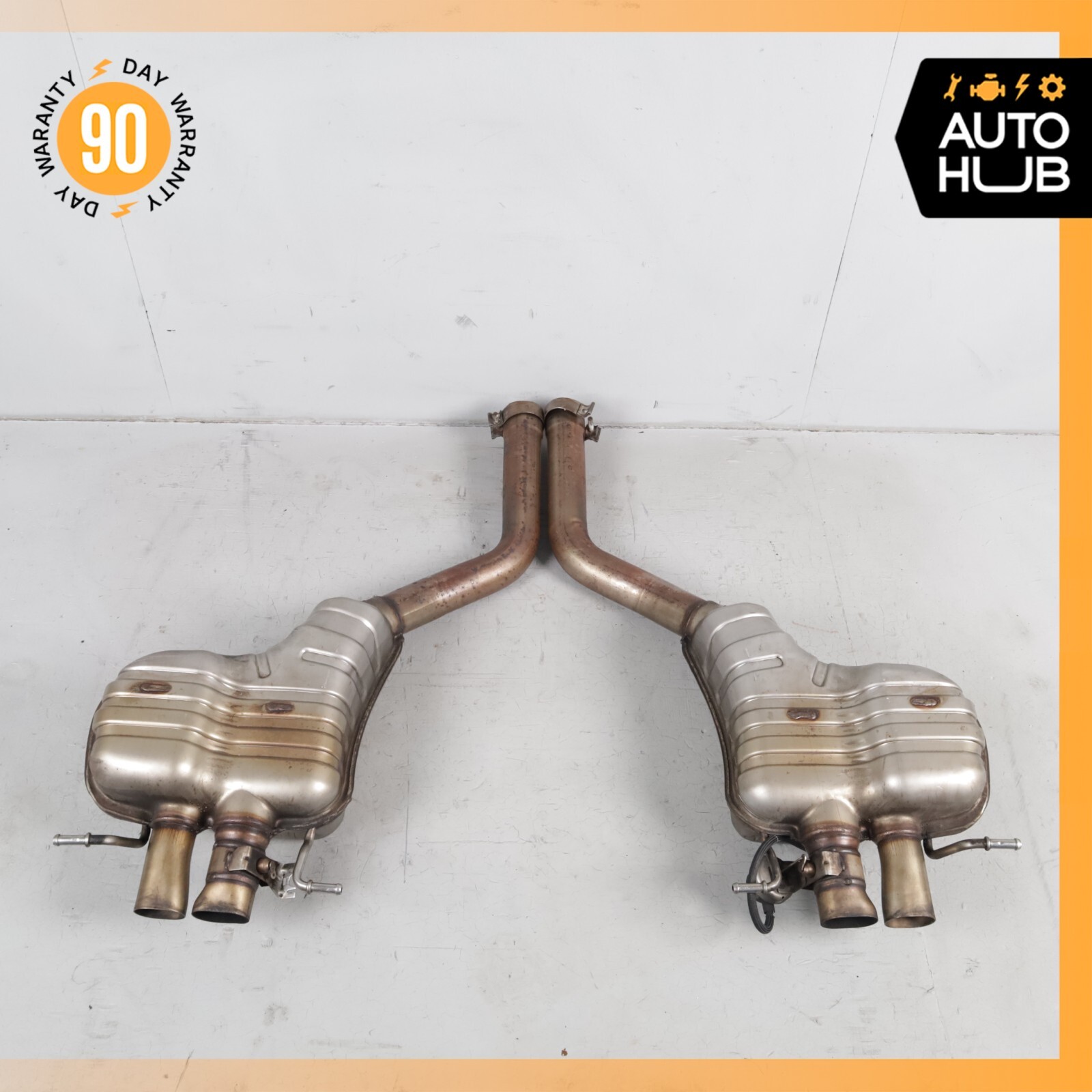 Bentley Continental GTC Speed Exhaust Muffler Mufflers Right & Left Set OEM 83k