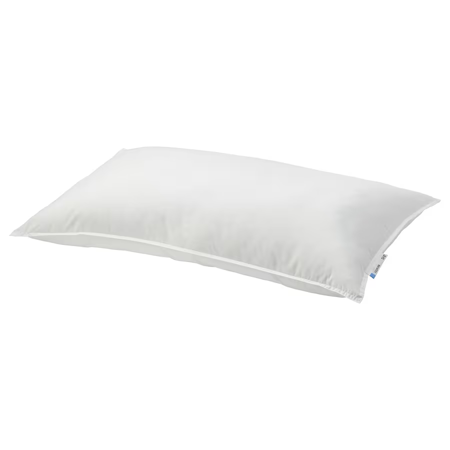 IKEA VILDKORN Soft Bed Pillows 100% Polyester Washable White Pack of 1/2  50x80cm