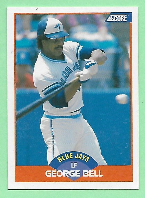 RARE 1989 Score Baseball George Bell (Blank Back) Blue Jays