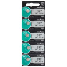 5 Murata 397 SR726SW Watch Batteries - Replaces Sony