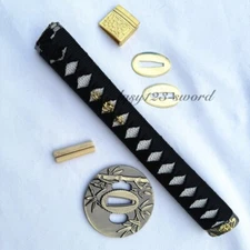 26cm Tsuka Alloy Tsuba Fuchi Kashira Menuki For Japanese Sword Katana Accessory