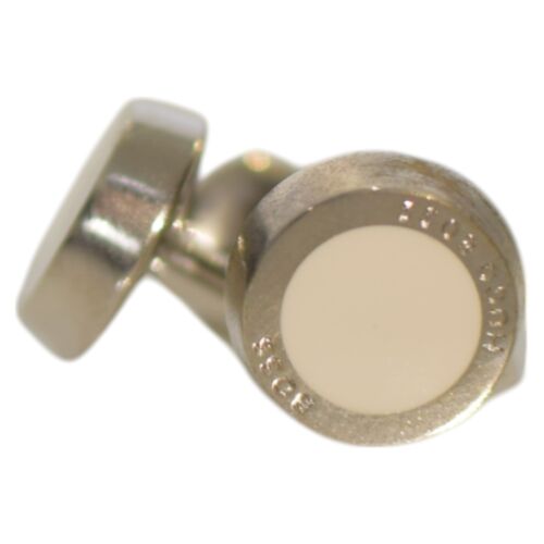 Boss Hugo Boss Silver Tone Metal & Ivory Enamel Men Cufflinks Accessories in Box - Picture 4 of 13