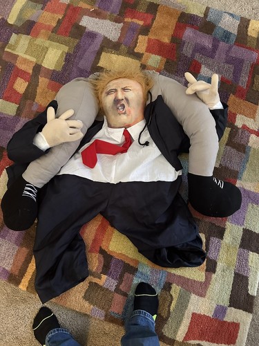 Donald Trump piggyback halloween costume adult size.