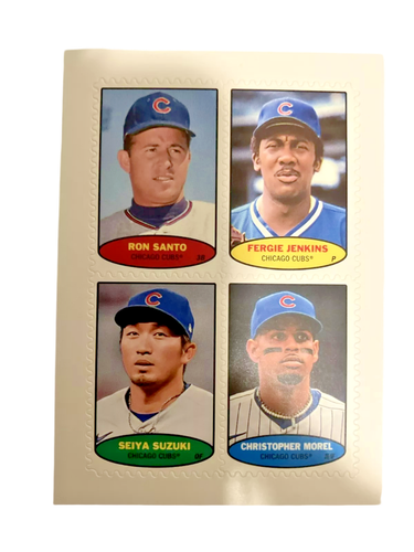 2023 Topps Heritage 1974 Topps Baseball Stamps Cubs Santo/Jenkins/Suzuki/Morel