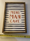 Mini Man Cave Sign Boys Room or Nursery Decor Funny Rustic Wall Hanging Gift