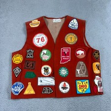 Boy Scout Patch Vintage 1970s Indiana Adult Red