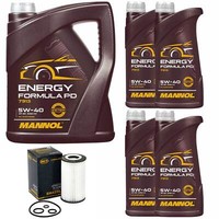 MotoröL Set Mannol Energy Formula 5W-40 9 Liter + ÖLfilter FüR Mercedes R-Klasse
