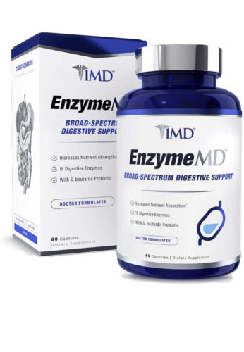 1MD EnzymeMD Digestive Enzymes Supplement With18 Plant-Based Enzymes 60 Capsules