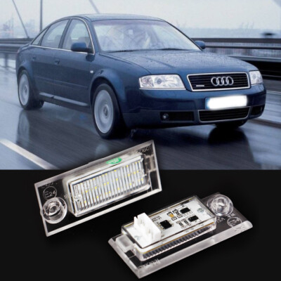 2X LED Kennzeichenleuchte AUDI A6 4B2 C5 S6 RS6 1.8 2.4 Nummernschild
