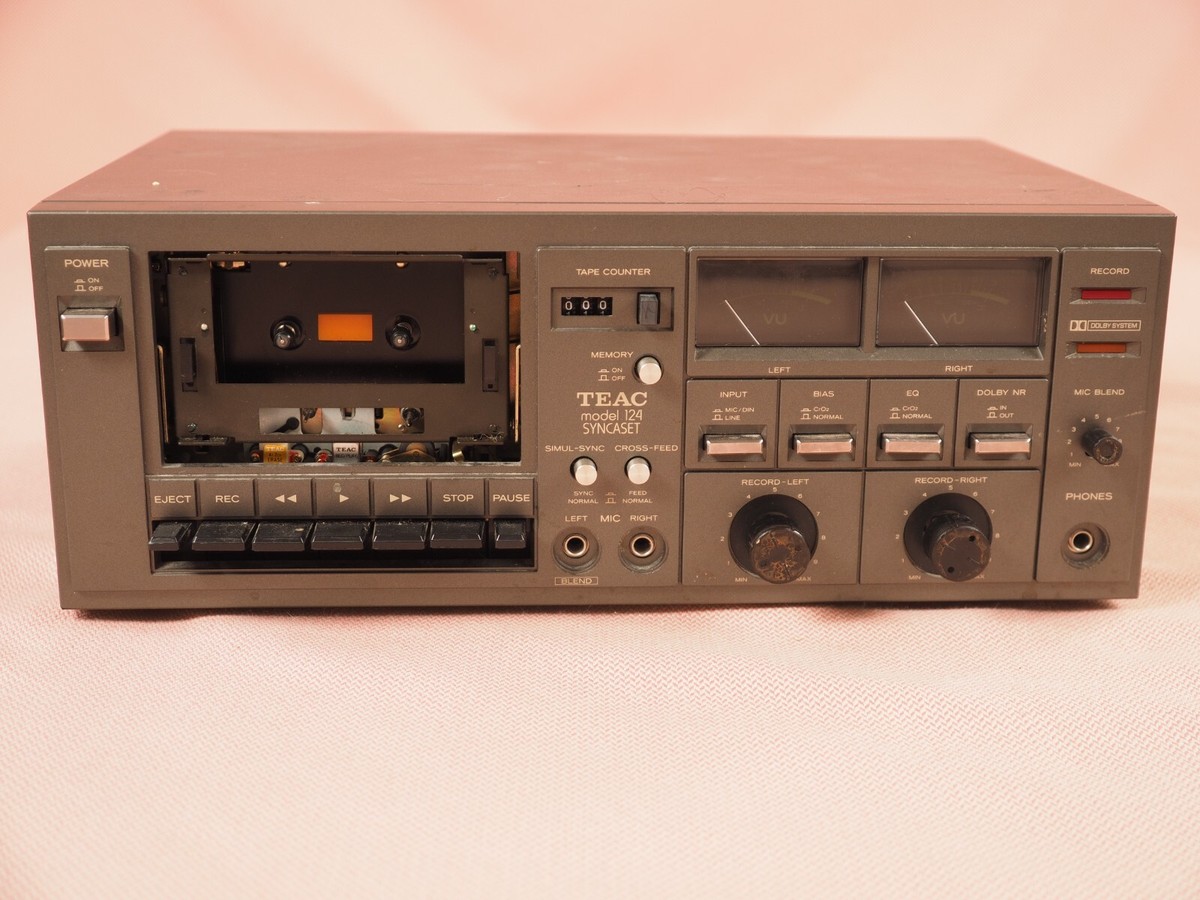 Teac Model 124 Syncaset Cassette Deck For Parts or Repair | eBay