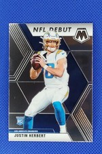 JUSTIN HERBERT RC 2020 MOSAIC NFL DEBUT ROOKIE RC #263 CHARGERS  CARD 🔥 📈  🏈