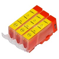 3 Tintenpatronen Canon + Chip CLI-521 Y Mp 620 Mp 630 Mp 640 Neu