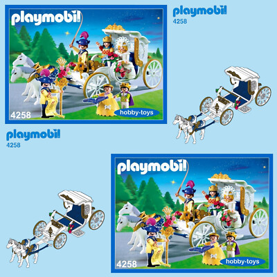 Playmobil - 4258 Carrozza Reale Con Cavalli, Coppia E Servi - Giochi Per Bambini 4+ Anni, Gioco Di Fantasia - 6