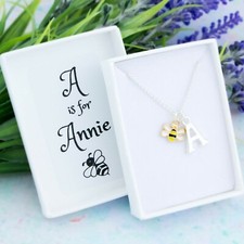 Tiny Bee Necklace, Personalised Gift, Children's Jewellery, Bee Pendant For Kids