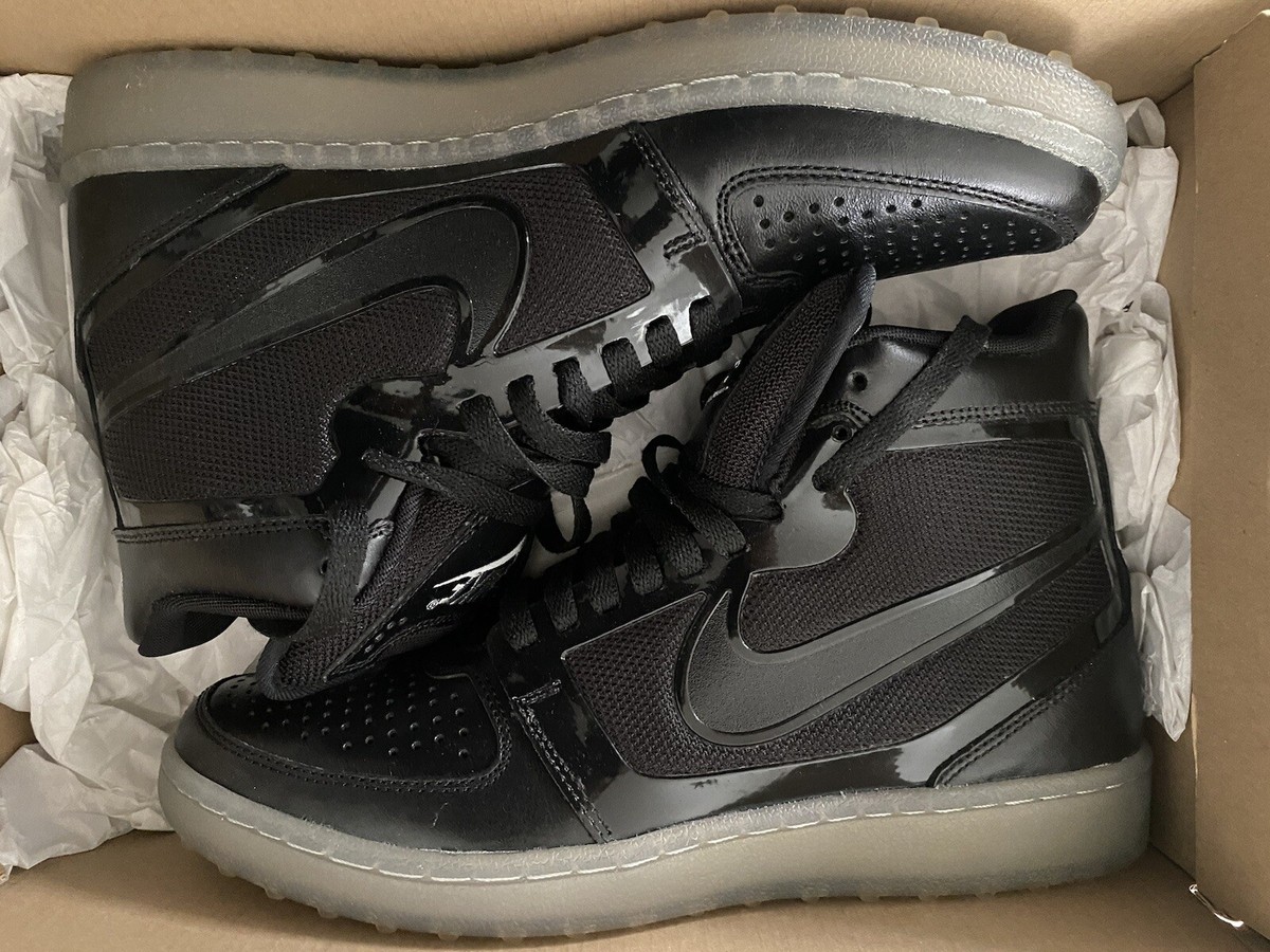Men NIKE Trainer Clean Sweep PRM Hi Top Sneakers Black 9.5  display picture 3