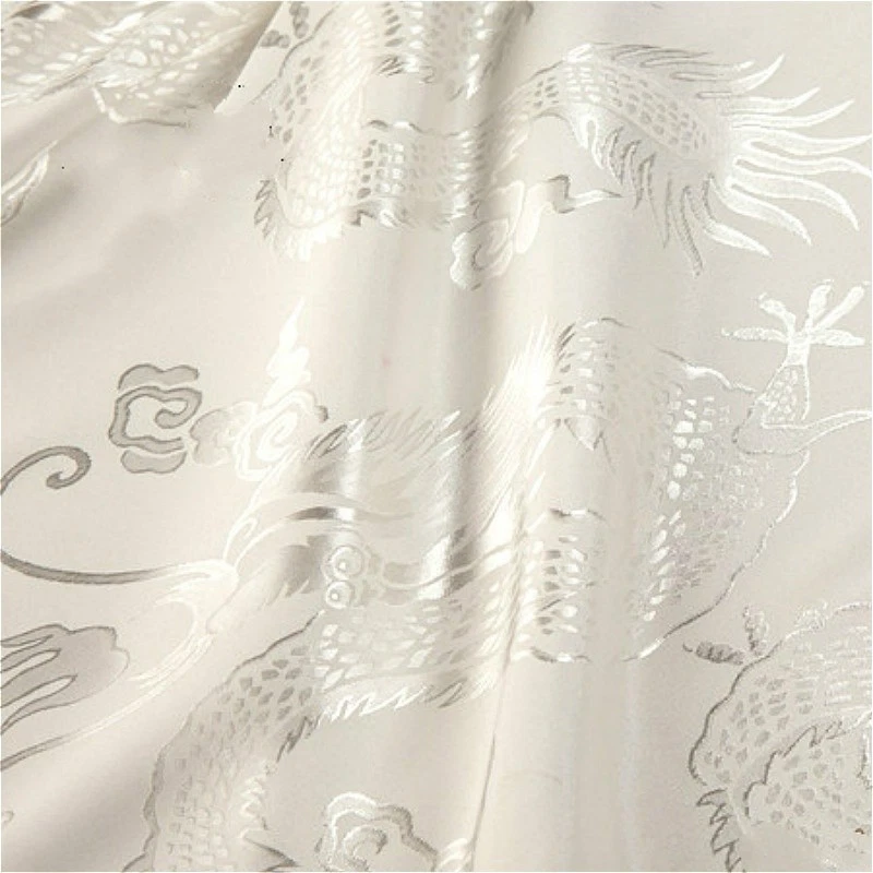 Chinese Brocade Fabric Dragon Design Cloth Dress DIY Satin Retro Costume 1X1.5M - image 4 of 4